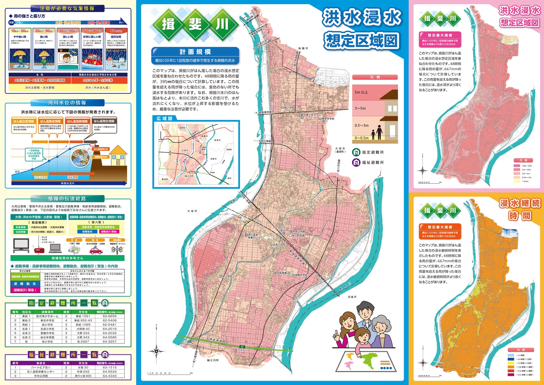 安八町洪水ハザードマップ